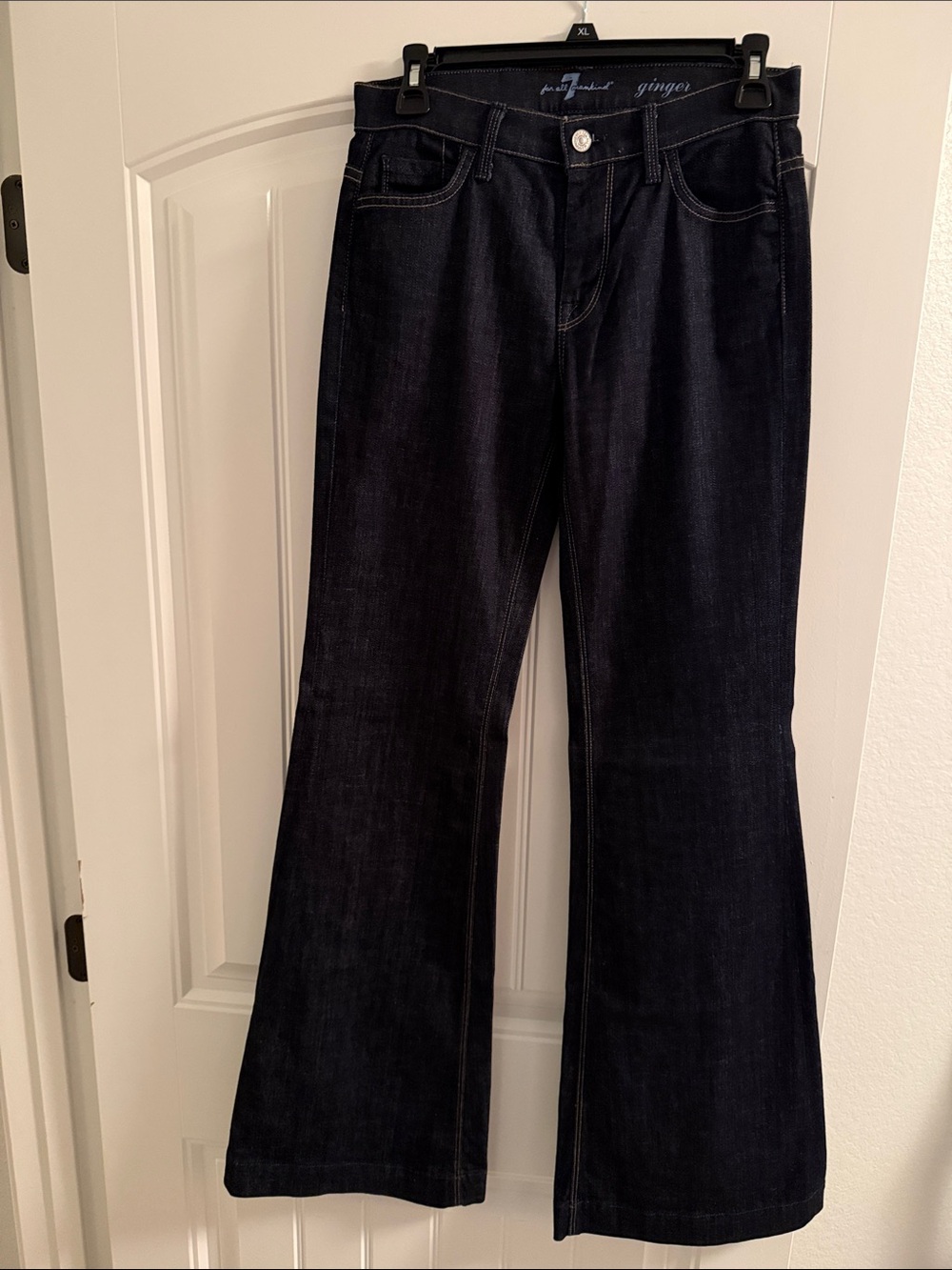 7 for All Mankind Ginger Dark Blue Flare Jeans - Women